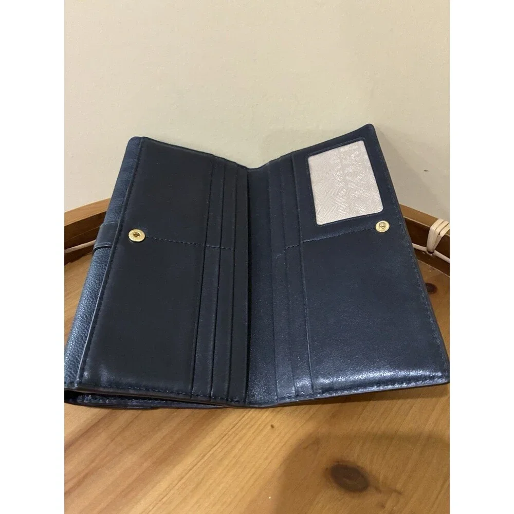 Michael Kors Charlton Baltic Blue Flap Wallet